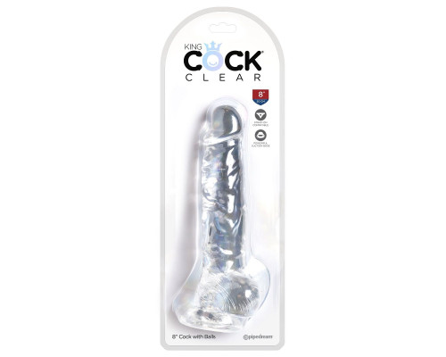 Заказать Прозрачный фаллоимитатор 8 Cock with Balls - 22,2 см. Заказать Прозрачный фаллоимитатор 8 Cock with Balls - 22,2 см.