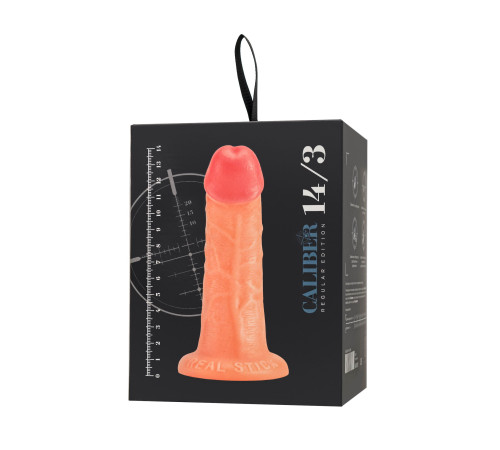 Телесный фаллоимитатор RealStick CALIBER - 14 см.