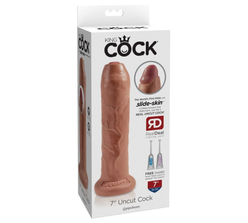 Кофейный необрезанный фаллоимитатор на присоске 7 Uncut Cock - 19,1 см. Кофейный необрезанный фаллоимитатор на присоске 7 Uncut Cock - 19,1 см.
