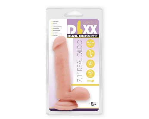 Заказать Телесный фаллоимитатор-реалистик Dual Density Dildo - 18 см.
