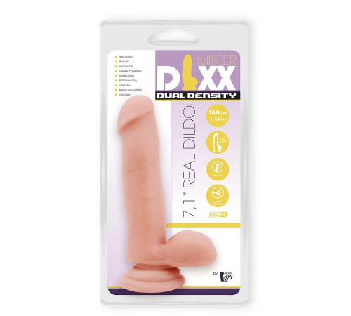 Телесный фаллоимитатор-реалистик Dual Density Dildo - 18 см.