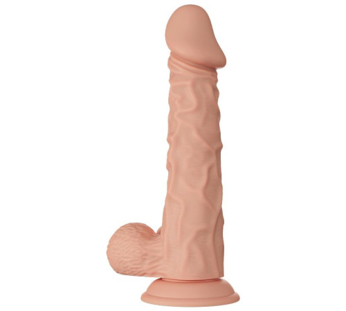 Телесный фаллоимитатор-реалистик Buraq на присоске - 24 см.