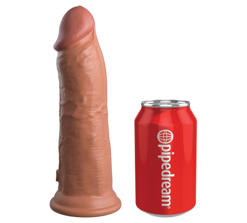 Кофейный фаллоимитатор 8  Silicone Dual Density Cock - 22,8 см.