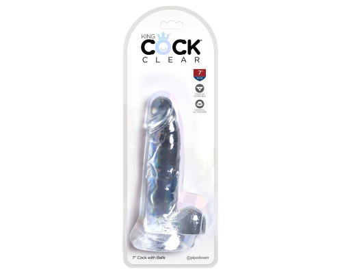 Заказать Прозрачный фаллоимитатор 7 Cock with Balls - 20,3 см. Заказать Прозрачный фаллоимитатор 7 Cock with Balls - 20,3 см.