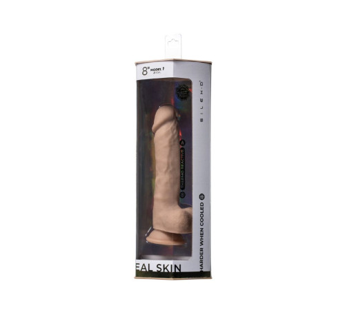 Телесный фаллоимитатор на присоске Real Skin Model 1 - 21 см.