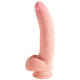 Заказать Телесный фаллоимитатор на присоске 10 Triple Density Cock with Balls - 26,7 см.