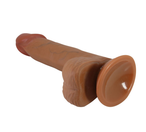 Карамельный фаллоимитатор с эффектом скользящей кожи Catoblepas - 20,6 см.