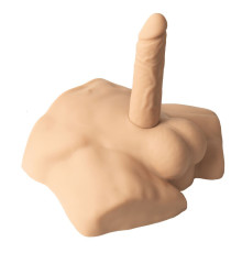 Телесный мужской полуторс с фаллоимитатором SILEXD Apollo S 7