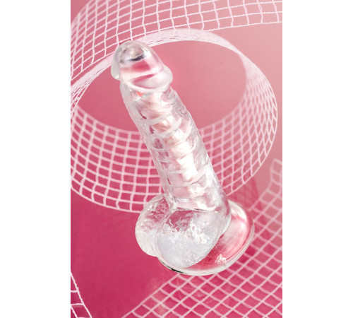 Прозрачный гибкий фаллоимитатор Paret - 18 см.