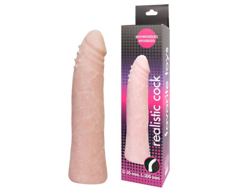 Заказать Гнущийся фаллоимитатор телесного цвета Realistic Cock - 20 см.