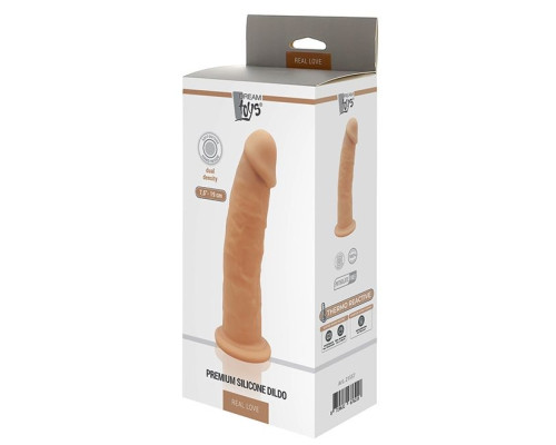 Заказать Телесный фаллоимитатор на присоске DILDO 7.5INCH - 19 см.