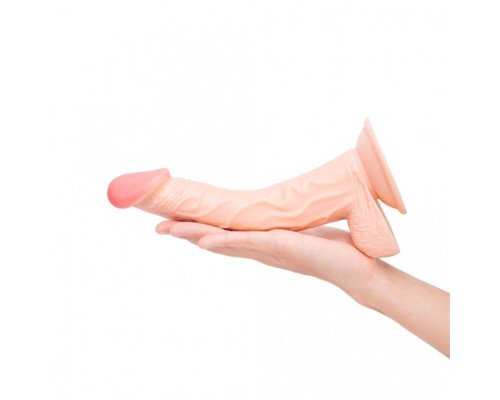 Заказать Телесный фаллоимитатор-реалистик Pink Vibe - 21 см.