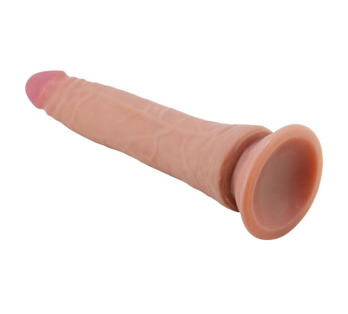 Карамельный фаллоимитатор с эффектом скользящей кожи Kable - 21 см.