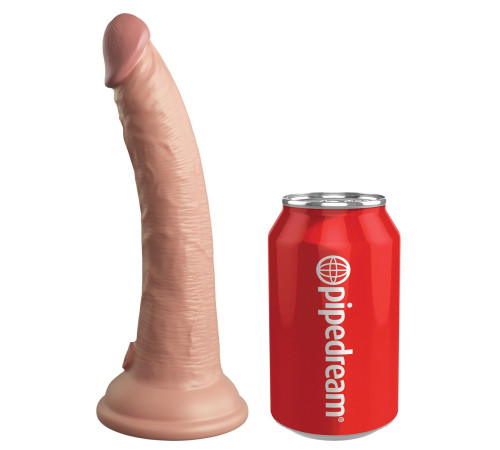 Телесный фаллоимитатор 7  Silicone Dual Density Cock - 21 см.