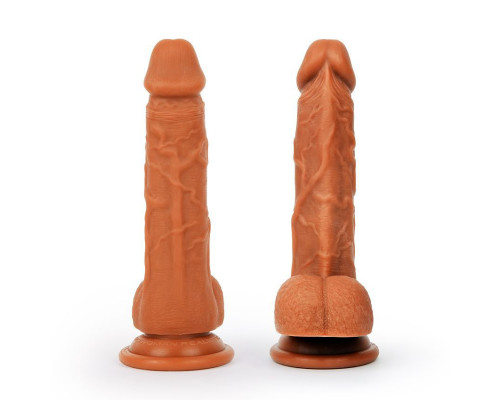 Заказать Реалистичный коричневый фаллоимитатор Erowoman - 18,5 см.