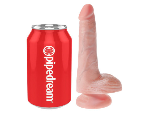 Заказать Телесный фаллоимитатор с мошонкой и присоской 6  Cock with Balls - 17,8 см.