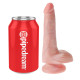Заказать Телесный фаллоимитатор с мошонкой и присоской 6  Cock with Balls - 17,8 см.