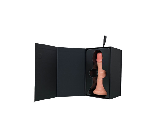 Телесный реалистичный фаллоимитатор RealStick CALIBER - 20 см.