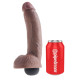Заказать Коричневый фаллоимитатор с эффектом семяизвержения Squirting Cock with Balls - 22,9 см.