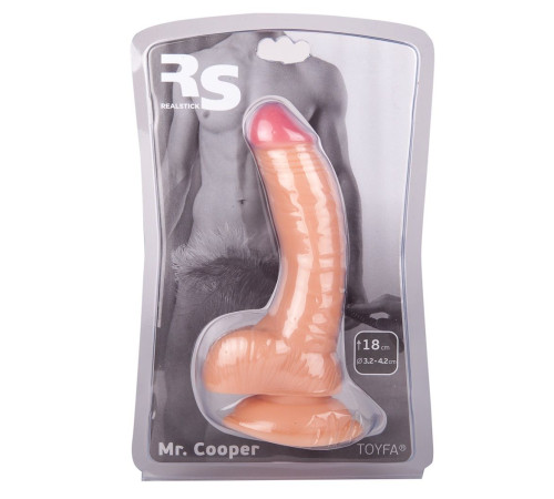 Телесный фаллоимитатор с присоской - 18 см.