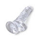 Заказать Прозрачный фаллоимитатор 8 Cock with Balls - 22,2 см.