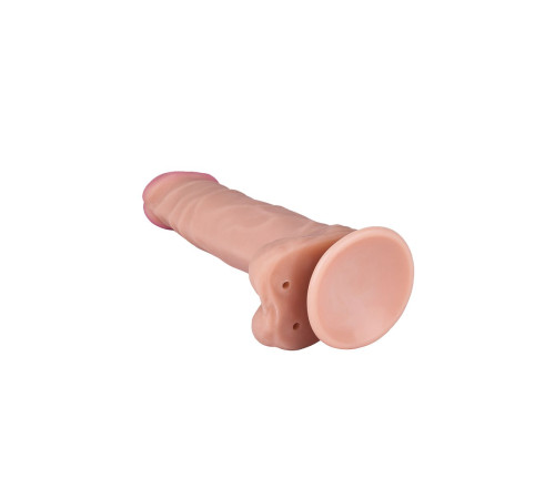 Упругий дилдо на присоске - 19,5 см.