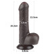 Заказать Коричневый фаллоимитатор 7 Sliding Skin Dual Layer Dong на присоске - 18,3 см.