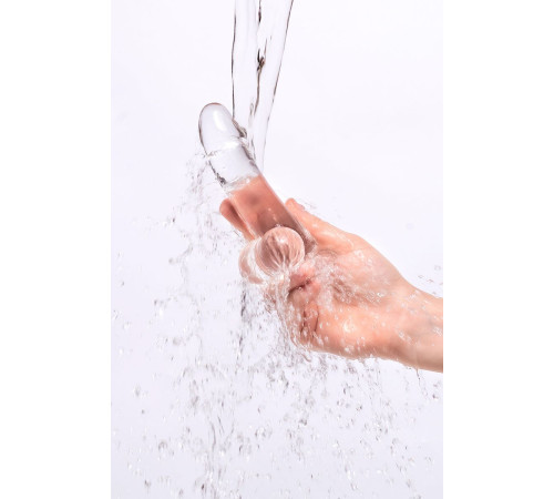 Прозрачный реалистичный фаллоимитатор Cryst - 15 см.