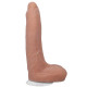 Заказать Телесный фаллоимитатор с мошонкой на съемной присоске Owen Gray Signature Cocks - 23,5 см.