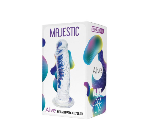 Прозрачный фаллоимитатор на присоске Majestic Jelly Dildo - 14,7 см. Прозрачный фаллоимитатор на присоске Majestic Jelly Dildo - 14,7 см.