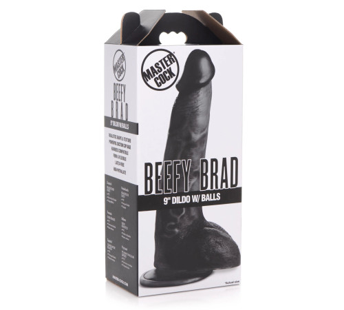 Черный фаллоимитатор Beefy Brad 9’’ Dildo with Balls - 22,4 см. Черный фаллоимитатор Beefy Brad 9’’ Dildo with Balls - 22,4 см.