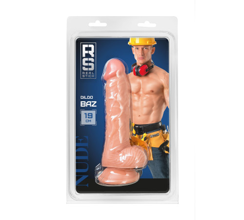 Телесный фаллоимитатор Baz - 19 см.