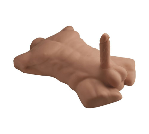 Карамельный мужской торс с фаллоимитатором SILEXD Apollo L 7