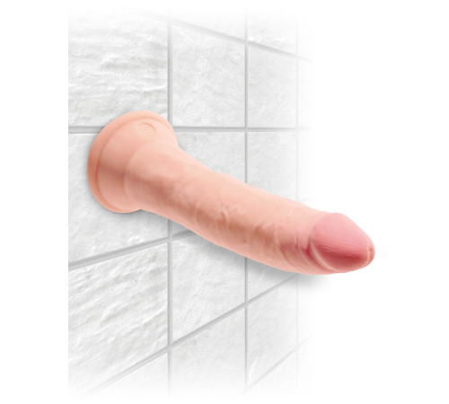 Телесный фаллоимитатор на присоске 7  Triple Density Cock - 21 см.