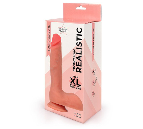 Реалистичный фаллоимитатор на присоске Erowoman Realistic XL