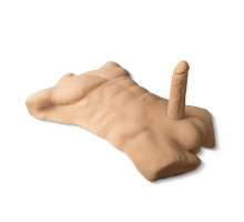 Телесный мужской торс с фаллоимитатором SILEXD Apollo L 7