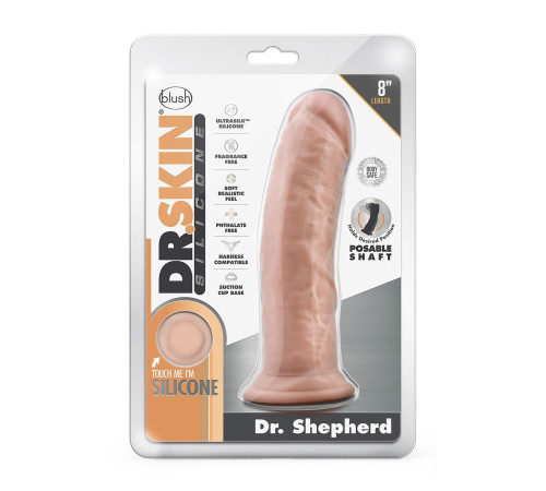 Телесный фаллоимитатор на присоске Dr. Shepherd - 20,3 см.
