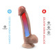 Заказать Телесный фаллоимитатор на присоске Silexd Premium Real Skin Model 1 8’’ - 20,5 см.