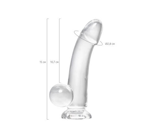Прозрачный реалистичный фаллоимитатор Cryst - 15 см.