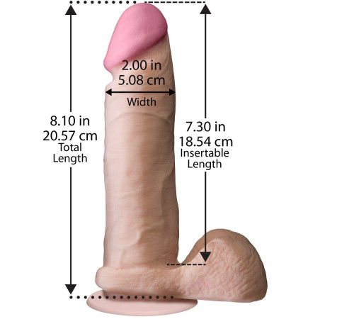 Ультрареалистичный фаллоимитатор The Realistic Cock ULTRASKYN 8” - 20,57 см.