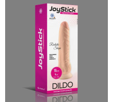 Телесный фаллоимитатор JoyStick на присоске - 16 см.