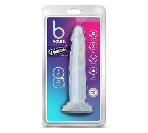 Прозрачный фаллоимитатор-реалистик Crystal - 19 см.