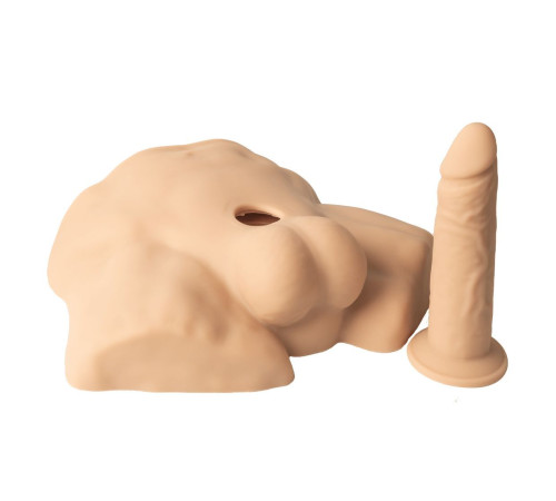 Телесный мужской полуторс с фаллоимитатором SILEXD Apollo S 7