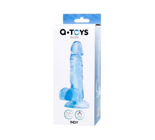 Голубой реалистичный фаллоимитатор Indy - 15,8 см.