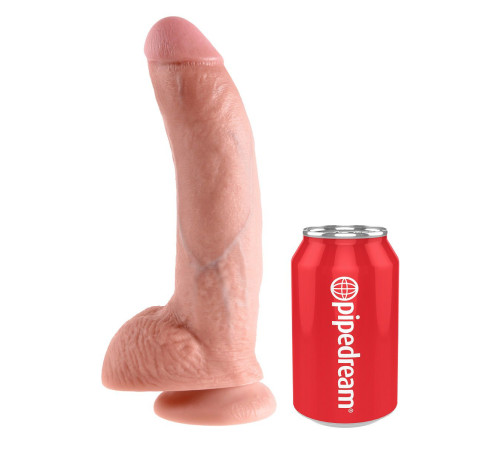 Телесный фаллоимитатор 9  Cock with Balls - 22,9 см.