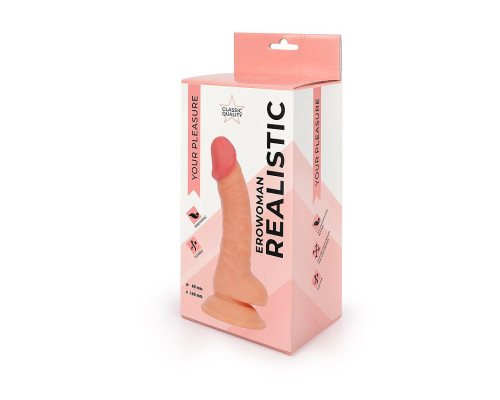 Заказать Телесный фаллоимитатор-реалистик Erowoman - 19 см.