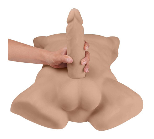 Карамельный мужской торс с фаллоимитатором SILEXD Apollo L 7