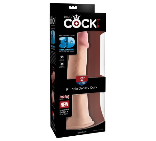 Телесный фаллоимитатор на присоске 9 Triple Density Cock - 26,7 см. Телесный фаллоимитатор на присоске 9 Triple Density Cock - 26,7 см.