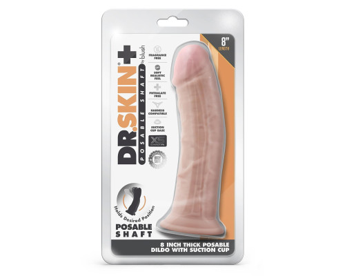 Заказать Телесный фаллоимитатор 8-Inch Thick Posable Dildo - 20,3 см.