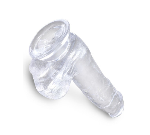 Прозрачный фаллоимитатор King Cock Clear 6  Cock with Balls - 17,8 см.
